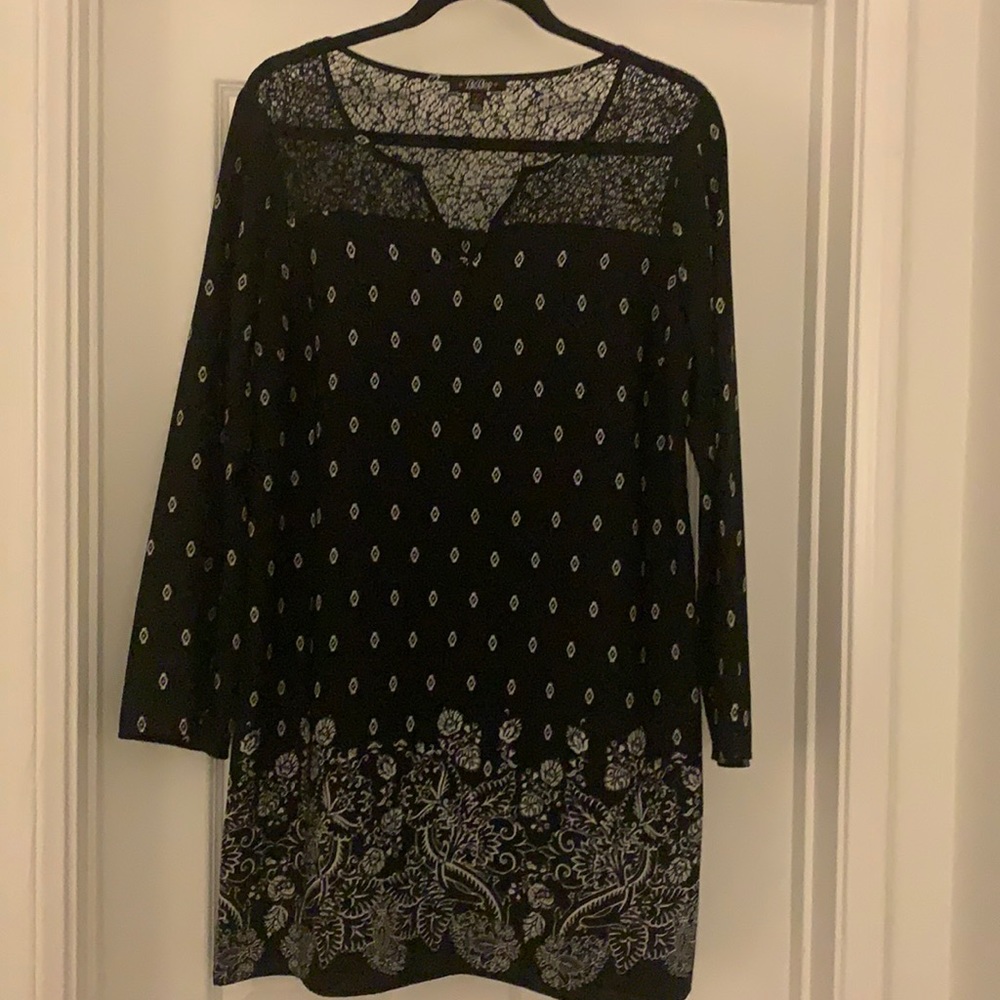 Cute black and white cover-up baby doll dress
